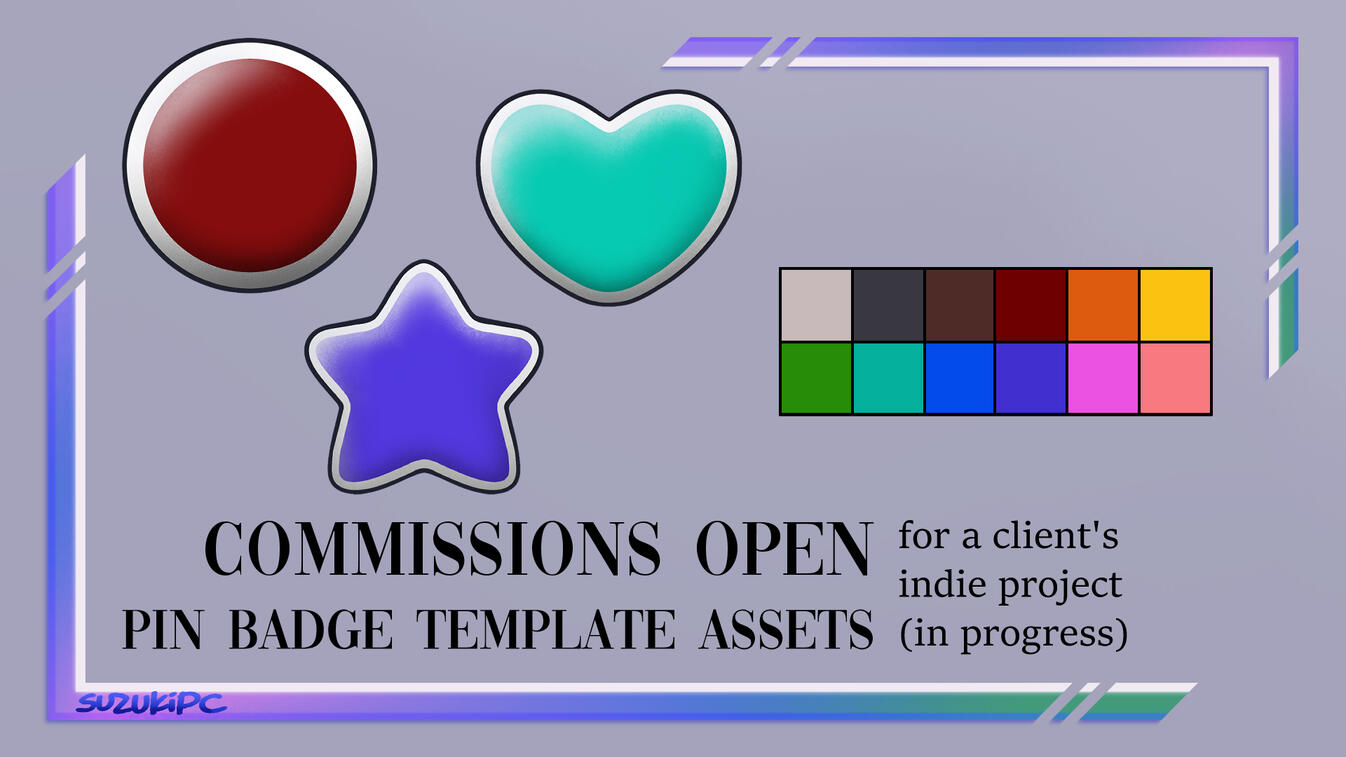 Pin Badge Template Assets